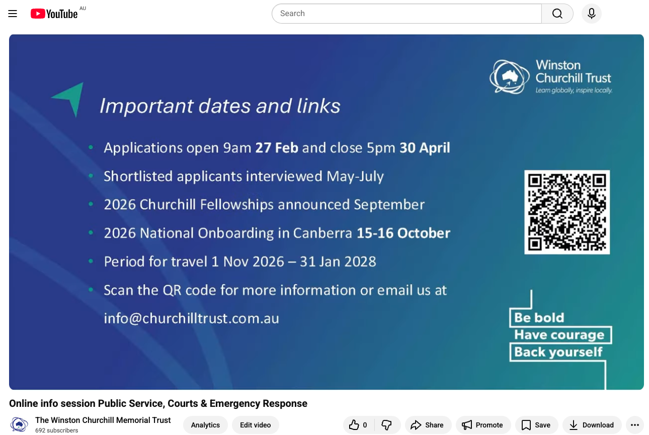 2026 Online Information Sessions